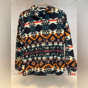 Woolrich Womens Medium Aztec Southwest Cotton Flannel Button Up